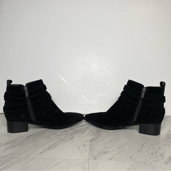 New! Marc Fisher Yandi Western Black Suede Bootie 8M - Picture 5 of 13